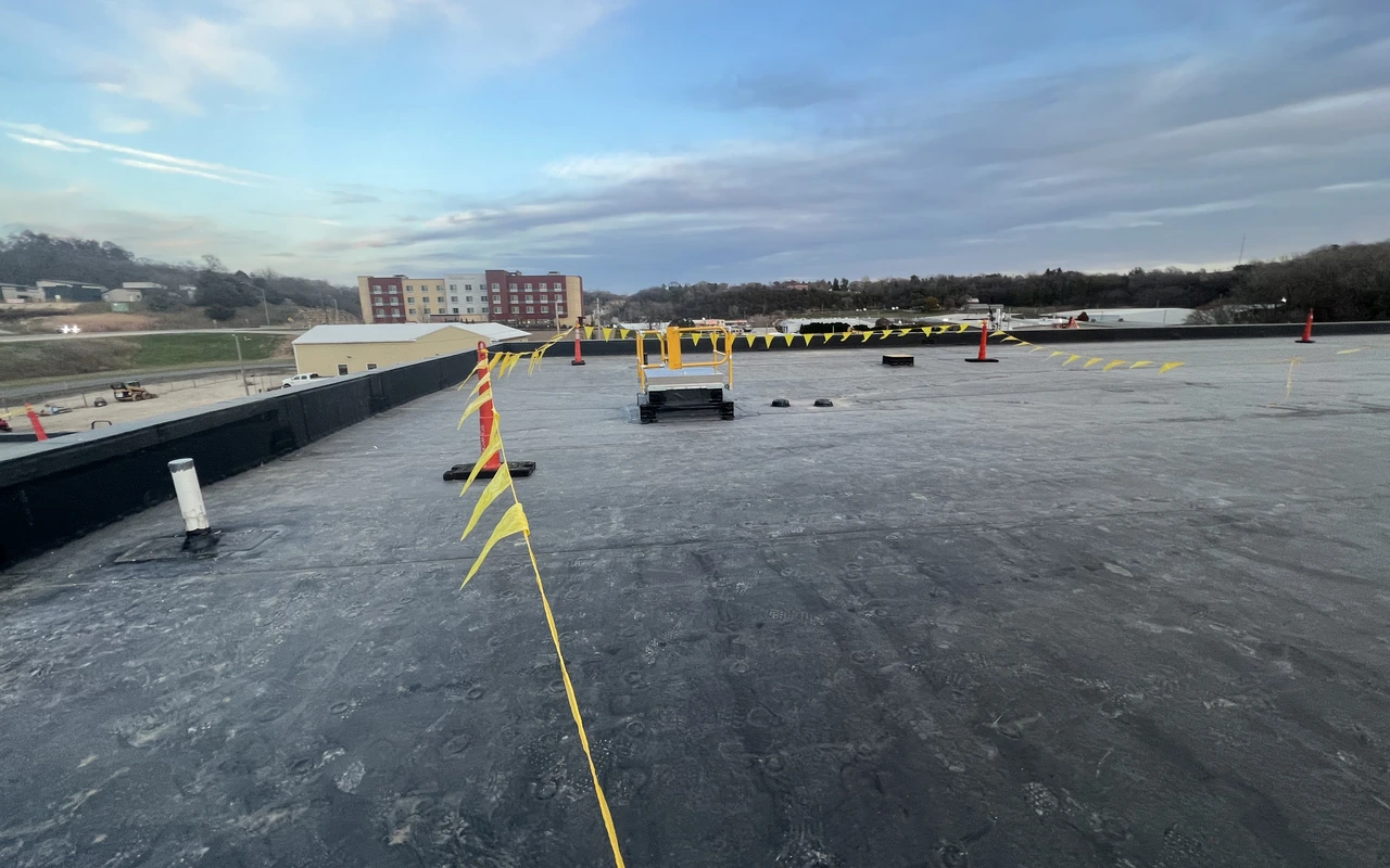 Commercial flat roof installation in Minneapolis, MN by Altus Roofing